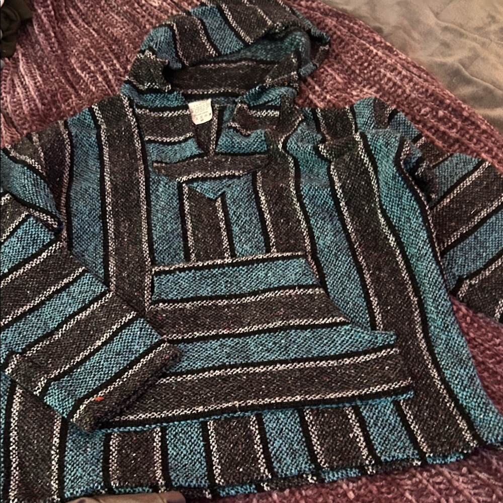 Striped Black and Blue men Sweater